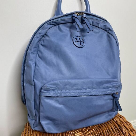 Tory Burch Ella Nylon Backpack Bag In Oceanside Light Blue School Purse 88368 main image 9